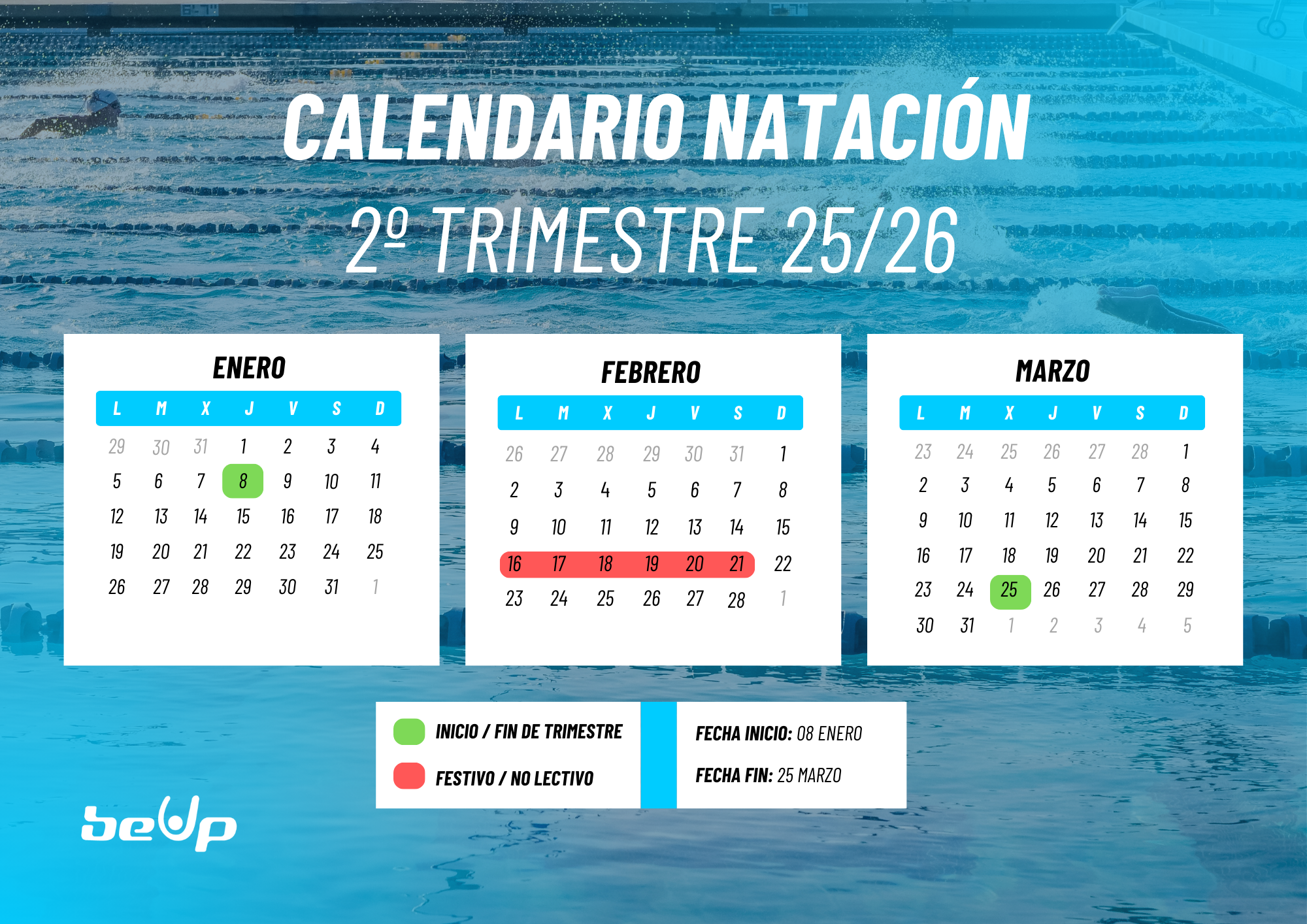 2º TRIMESTRE NATACIÓN 25/26